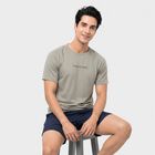 Men's Grey Crew Neck Regular Drifit T-Shirt, Light Grey, small