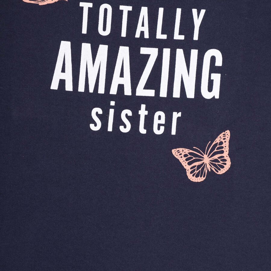 Girls T-Shirt, Navy Blue, large image number null