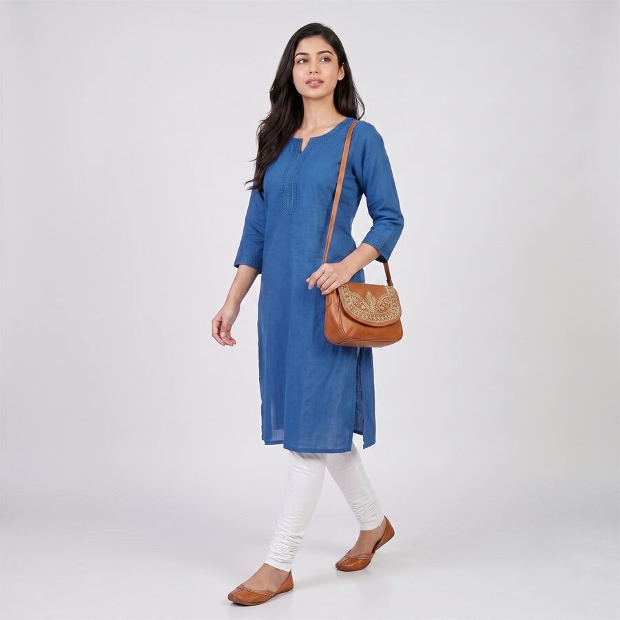 Women's White Cotton Blend Elastic Waist Stretch Churidar, सफ़ेद, large