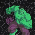 Boys Black Cotton Round Neck Hulk Printed T-Shirt, Black, small