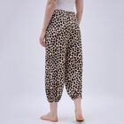 Women's Beige Leopard Print Relaxed Fit Harem Pants, भूरा, small image number null