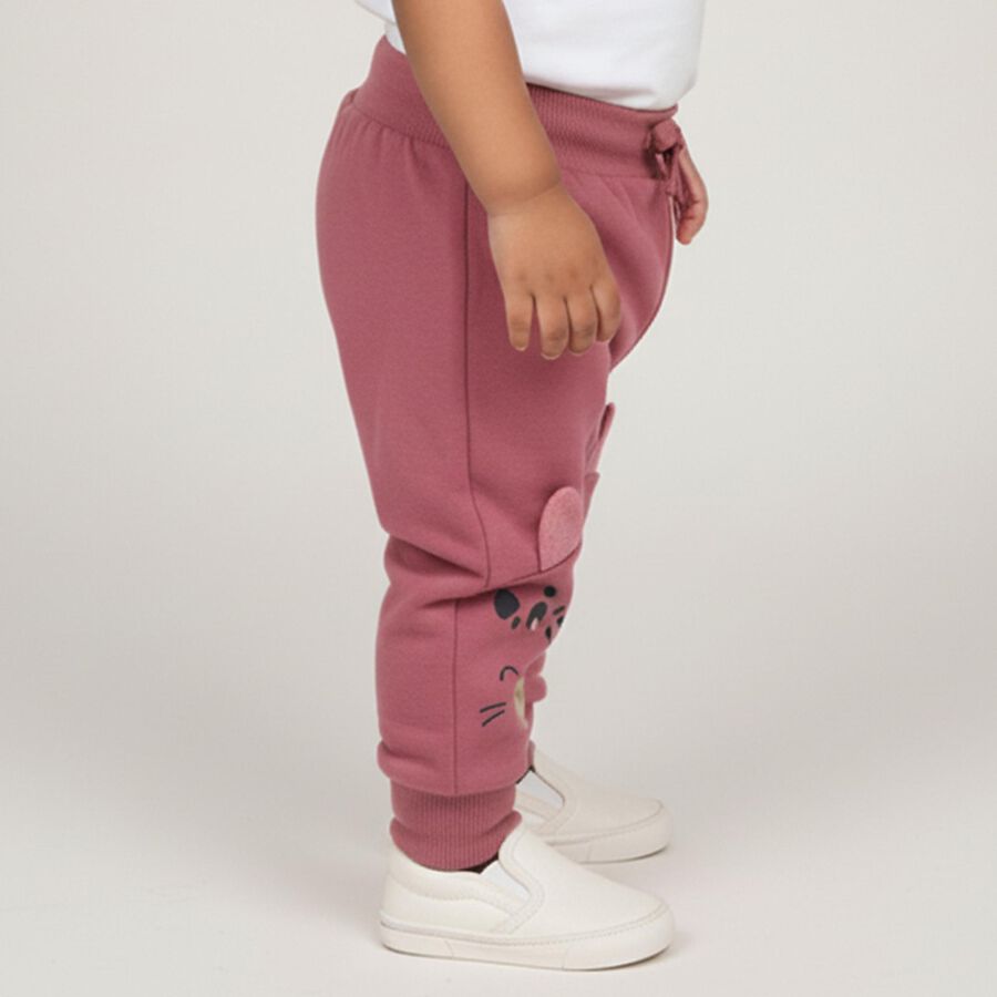 Infants Muted Pastel Pink Cotton Blend Pyjama, Light Pink, large image number null