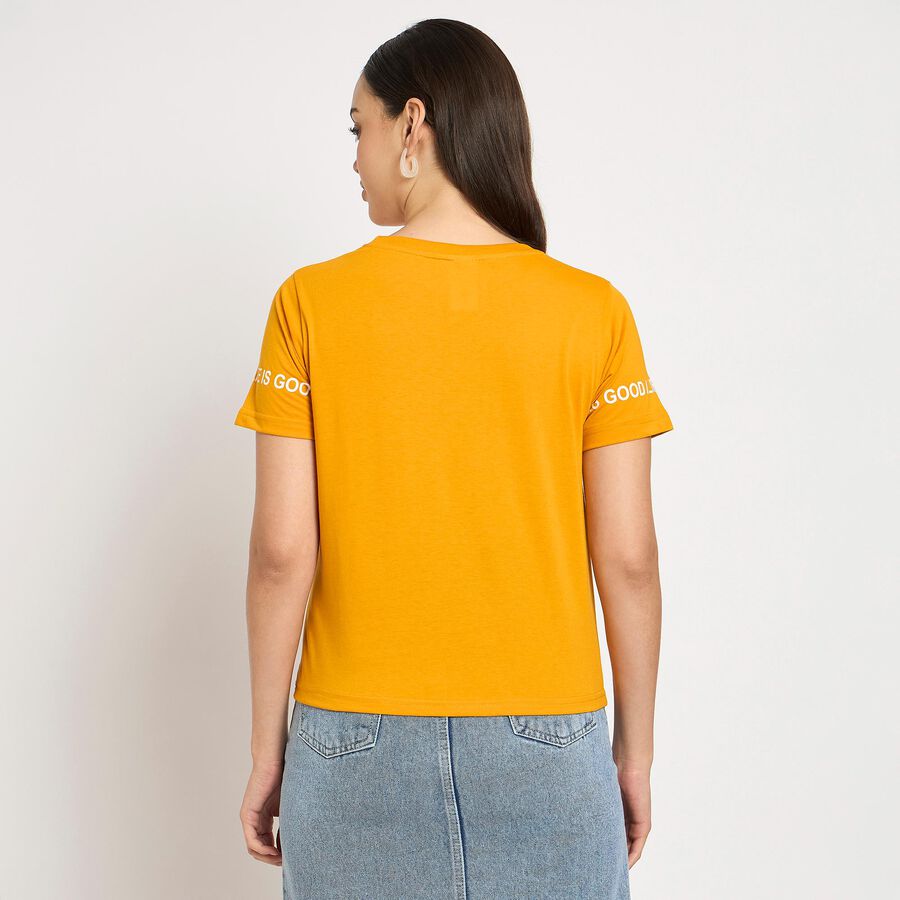 Ladies' Round Neck T-Shirt, Mustard, large image number null