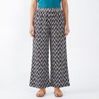 Women's Black Wide-Leg Solid Palazzos, काला, small