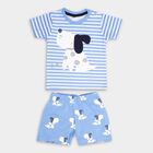 Infant Boys' 100% Cotton Baba Suit , मध्यम नीला, small image number null
