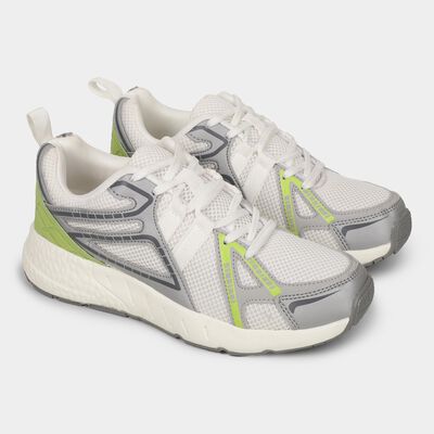 Men's Bright Snow White Lace-Up Sports Shoes
