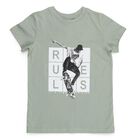 Boys Light Sage Green Cotton Round Neck Casual T-Shirt, हल्का हरा, small image number null