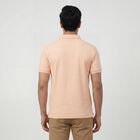 Men's Pink Cotton Collared Neck Casual T-Shirt, Light Pink, small