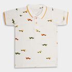 Boys' 100% Cotton Half Sleeves T-Shirt, ऑफ व्हाइट, small