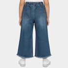 Girls Mid Blue Regular Fit Casual Jeans, Mid Blue, small