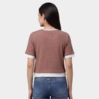 Women's Beige Mock Neck Minimalist Top, Beige, small