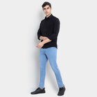 Solid Casual Shirt, Black, small image number null
