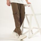 Men's Muted Brown Cargo Jogger, Brown, small