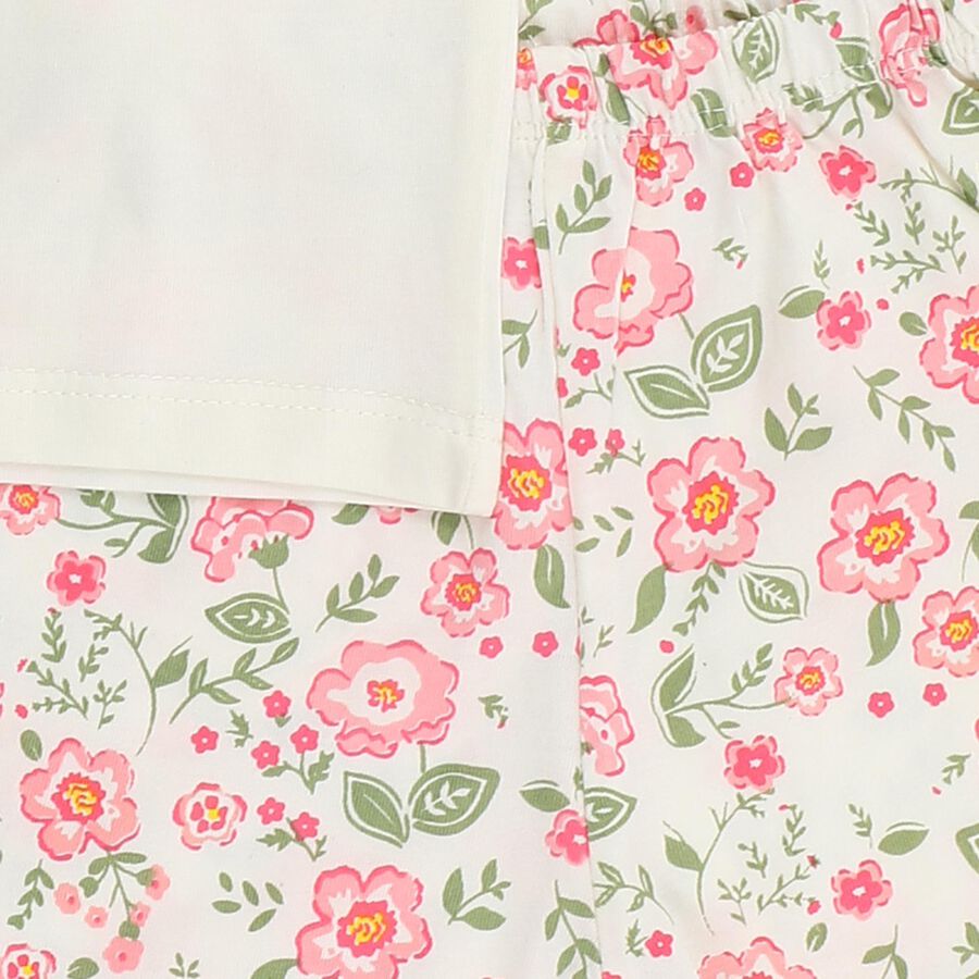 Infants' 100% Cotton Short Set, Off White, large image number null