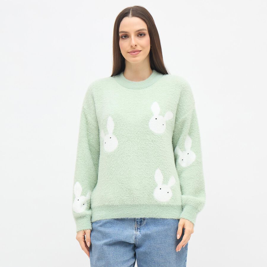 Ladies' Pullover, हल्का हरा, large image number null