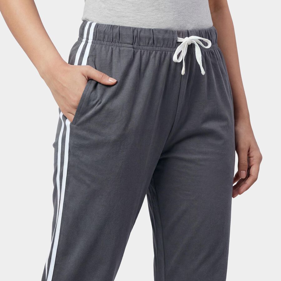 Women's Grey Regular Fit Track Pants, Dark Grey, large