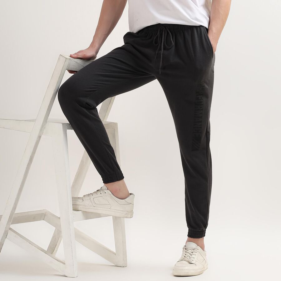 Men's Jogger Track Pants, गहरा ग्रे, large image number null