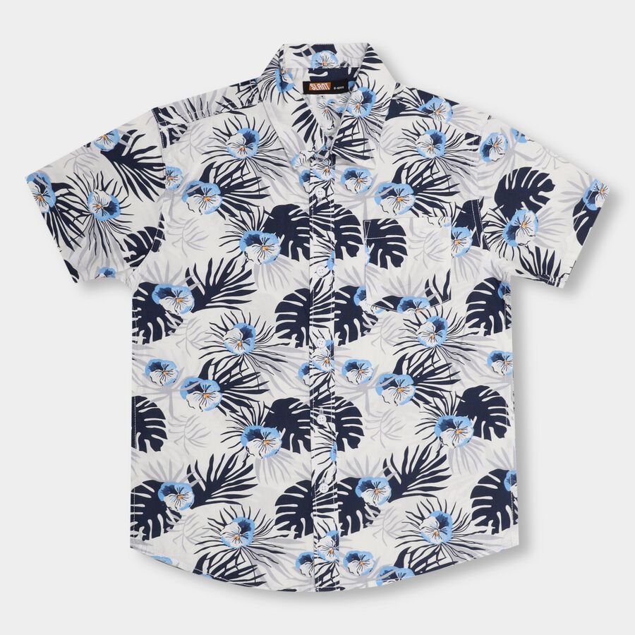 Boys' 100% Cotton Casual Shirt , White, large image number null