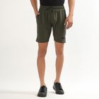 Unisex Black Regular Fit Basic Bermuda Shorts, Olive, small image number null