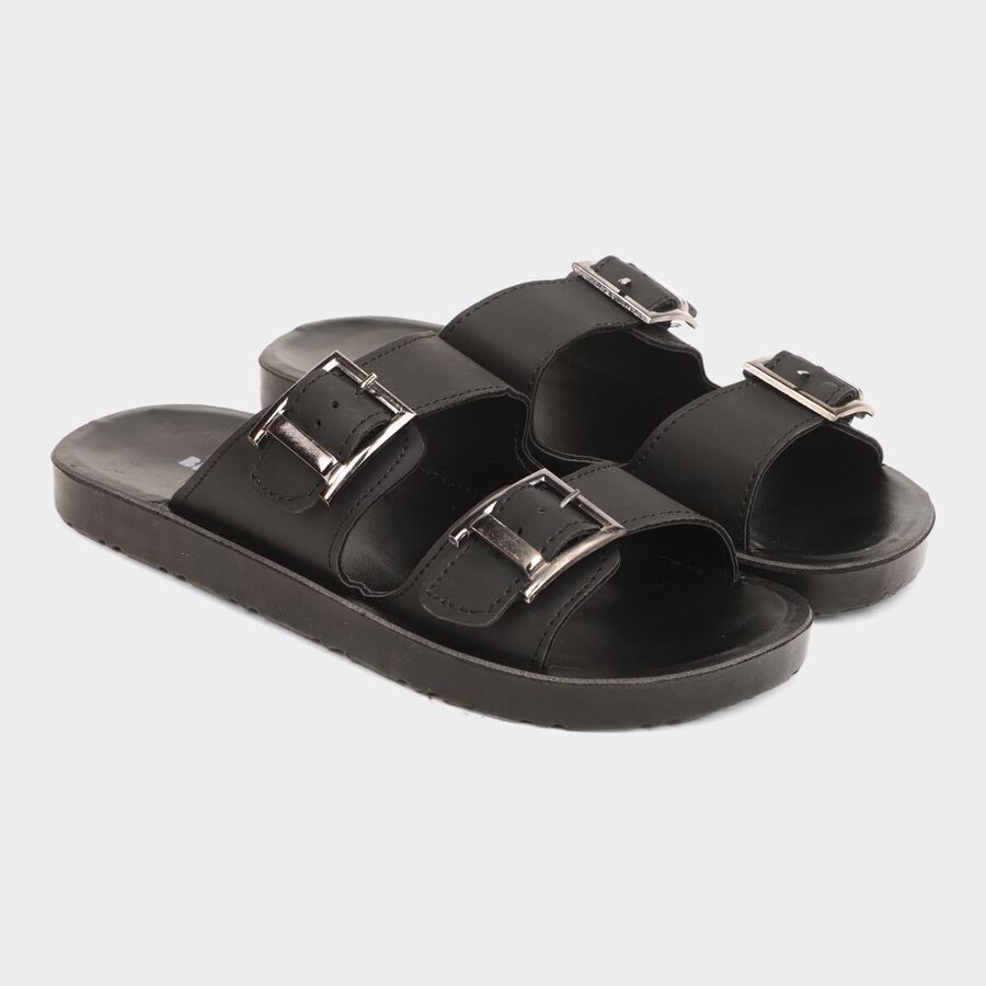 Mens Floater Sandals, काला, large image number null