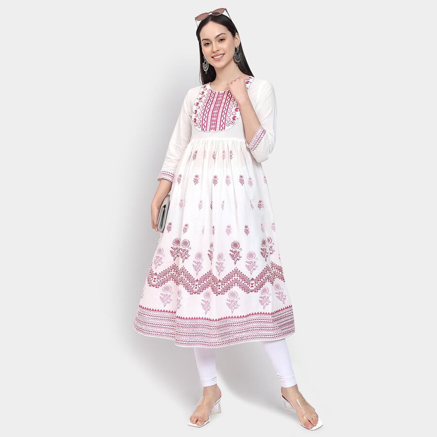 Ladies' 100% Cotton Kurta , Pink, large image number null