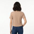 Women Beige Solid Collared Regular Fit Shirt, गहरा पीला, small