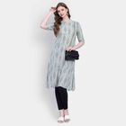 Printed Kurta, Light Grey, small image number null
