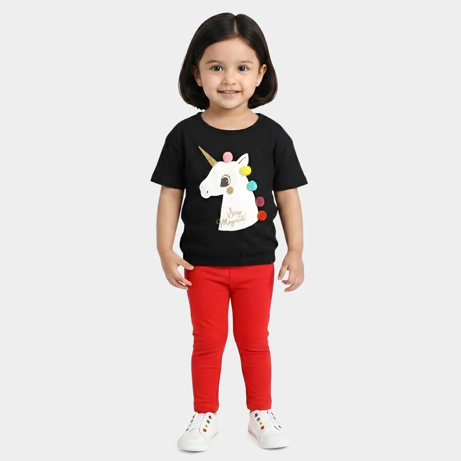 Girls' T-Shirt, Black, large