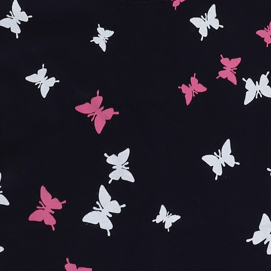 Girls' T-Shirt, Navy Blue, large