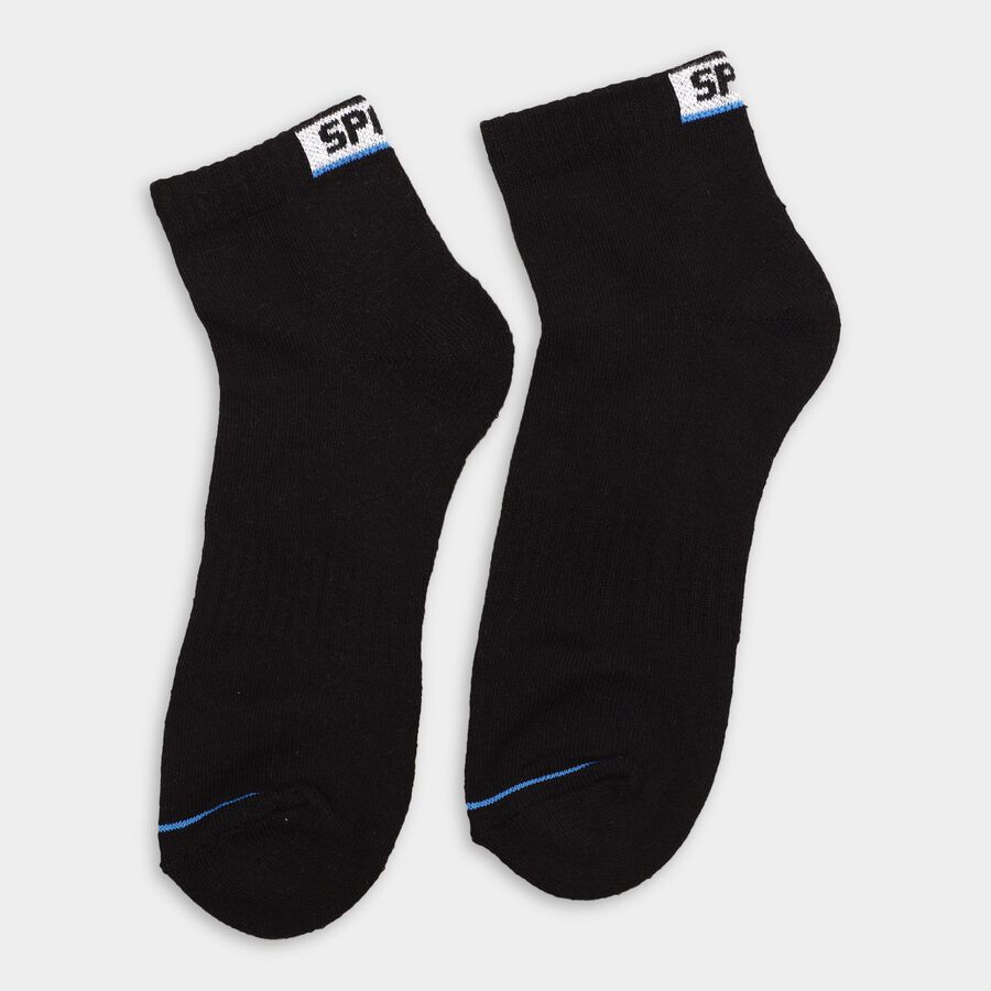 Men's Socks (Pack of 3), Black, large