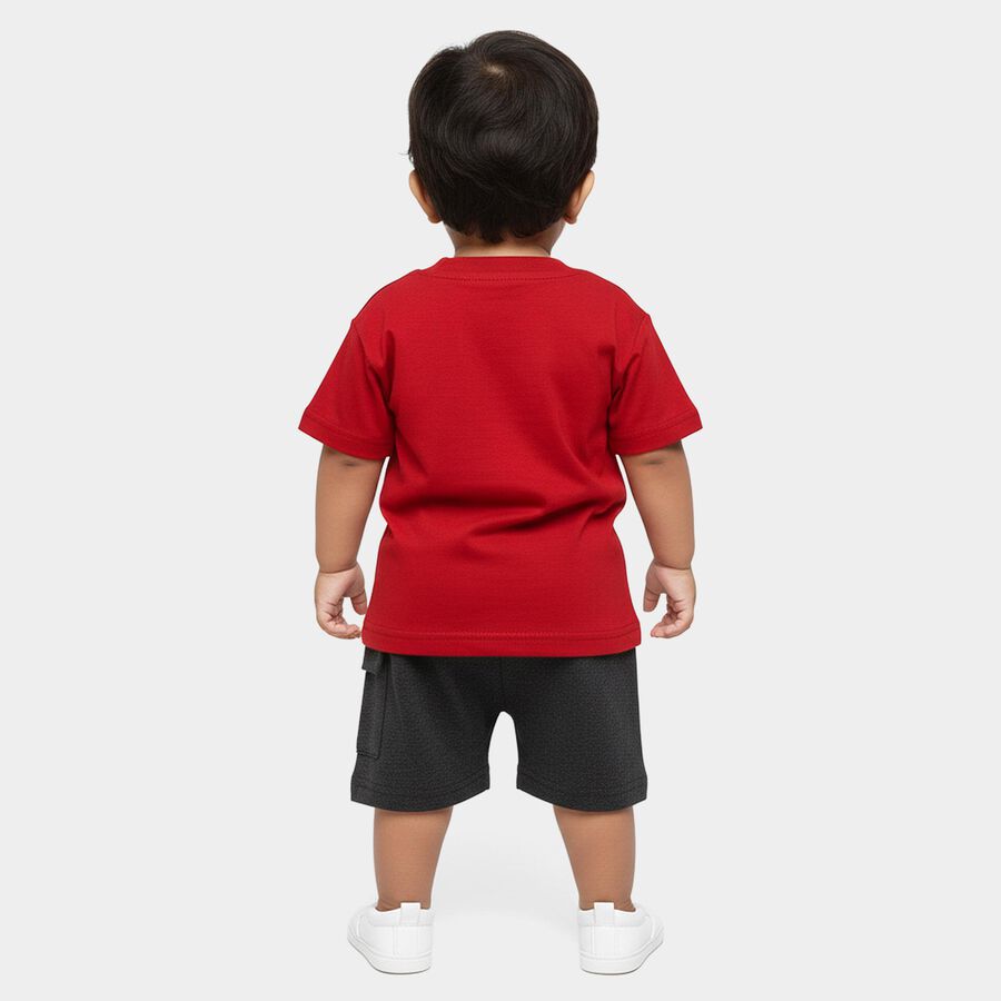 Infants' Purple Round Neck Pocket Detailed Baba Suit, बैंगनी, large