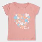 Girls' 100% Cotton T-Shirt , गुलाबी, small image number null