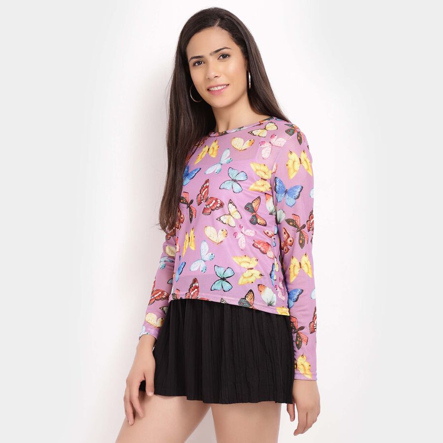 Printed Top, Lilac, large image number null