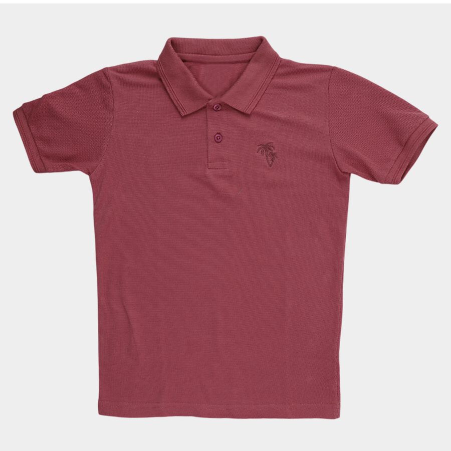 Boys Bright Pink Round Neck Casual Half Sleeve T-Shirt, गुलाबी, large