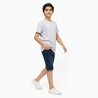 Boys Light Blue Crew Neck Casual T-Shirt, Light Blue, small image number null