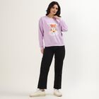 Women's Soft Lavender Crew Neck Casual Sweatshirt, Lilac, small image number null