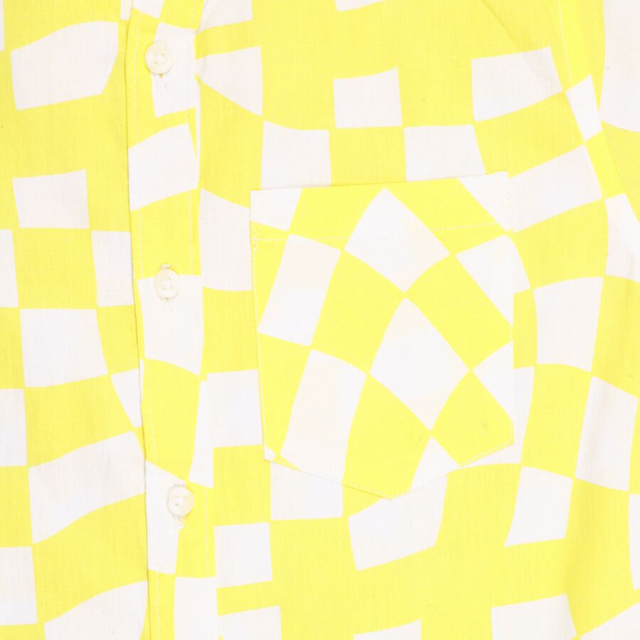 Boy's 100% Cotton Casual Shirt, Yellow, large image number null