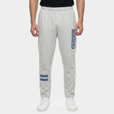 Men's Ecru Melange Straight Fit Track Pants