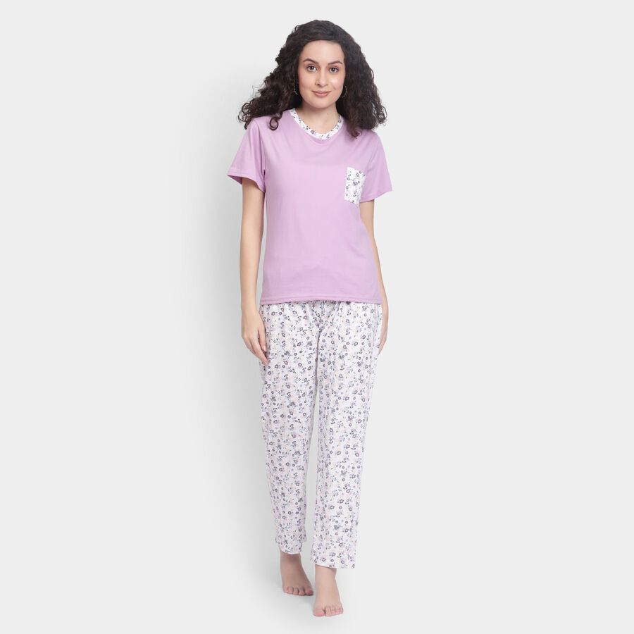 Ladies' Night Suit , Lilac, large image number null