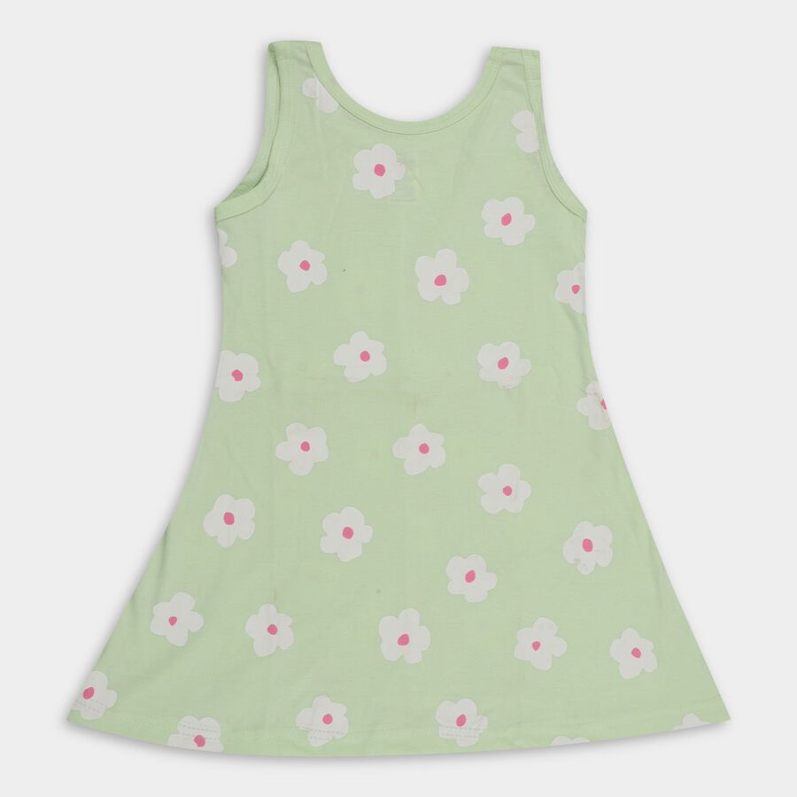 Girls' Frock, हल्का हरा, large image number null