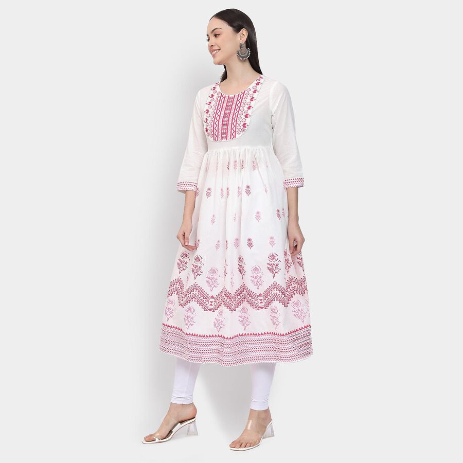 Ladies' 100% Cotton Kurta , Pink, large image number null