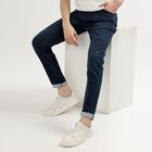 Men's Slim Fit Jeans, गहरा नीला, small image number null