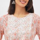 Women's Light Peach Pink Embroidered Ethnic Set, Light Pink, small image number null