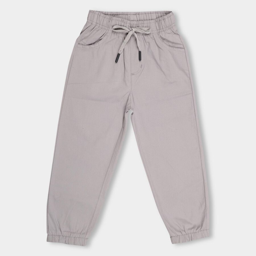 Boys' 100% Cotton Basic Five Pockets Trouser , Light Grey, large image number null