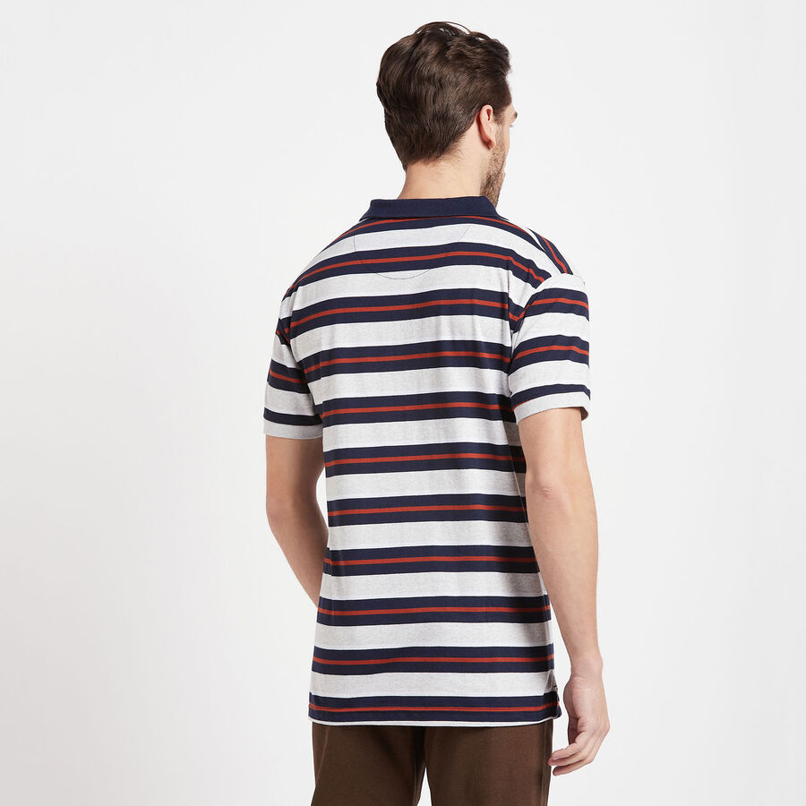 Stripes Polo Shirt, Melange Light Grey, large image number null