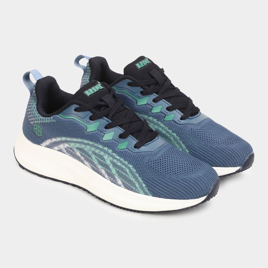 Mens Athleisure Sports Shoes, Teal Blue, large image number null