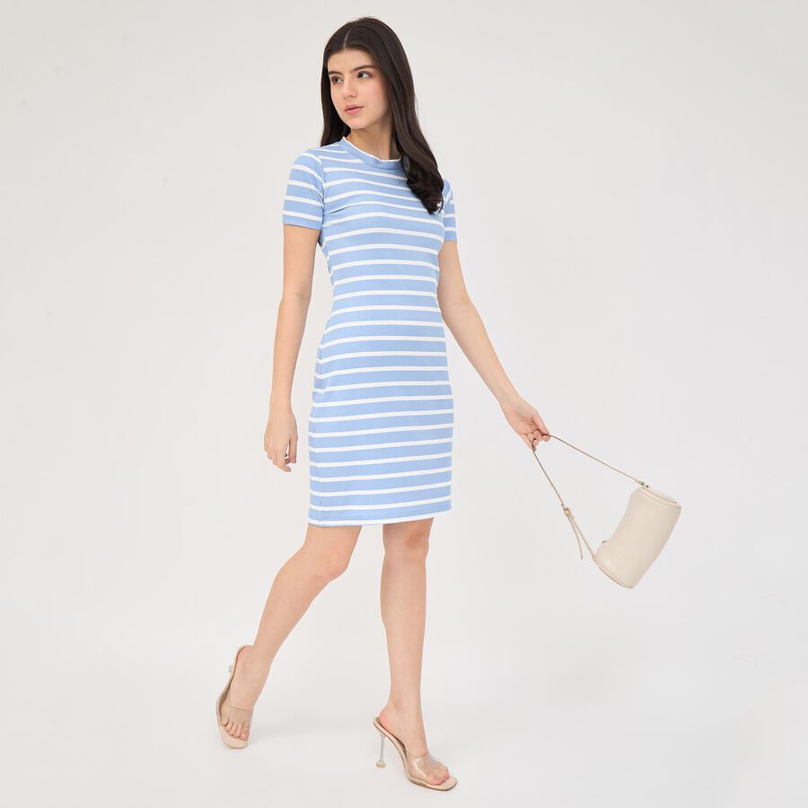 Ladies' A Line Dress , Light Blue, large image number null