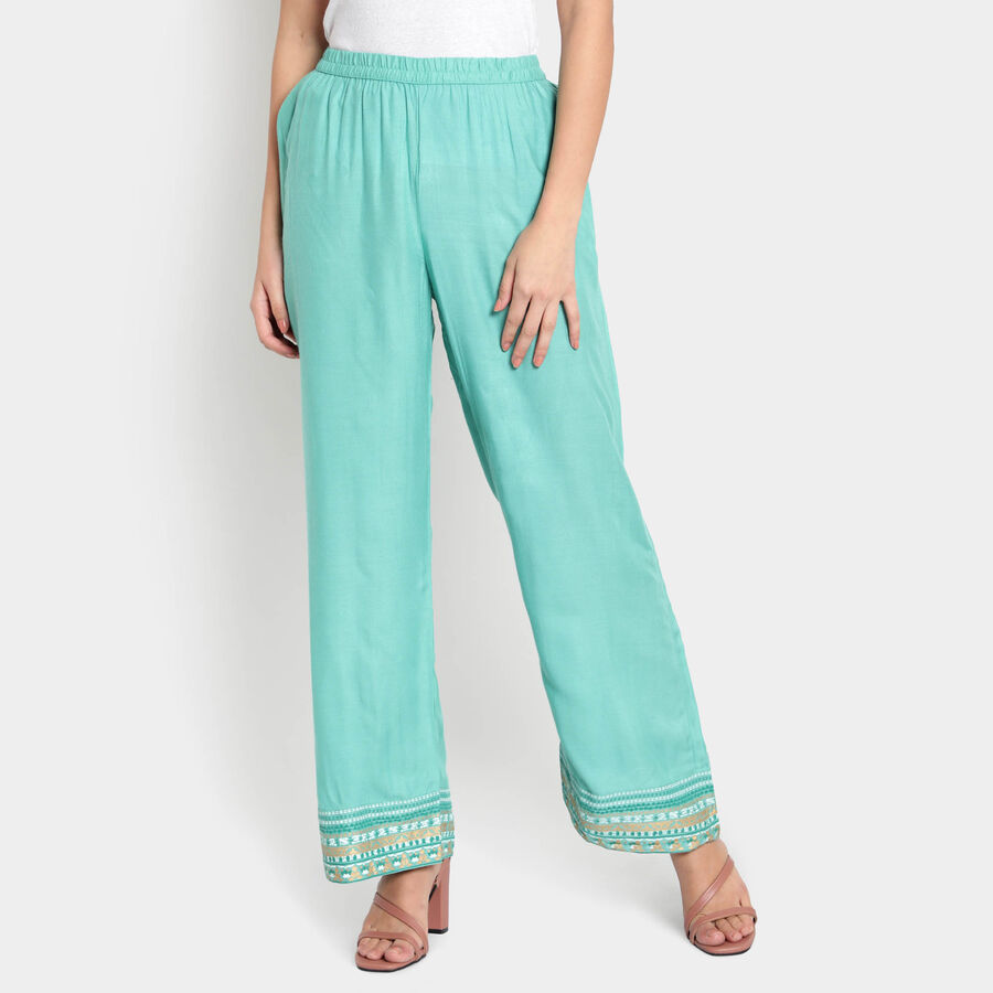 Solid Palazzo, Mid Blue, large image number null