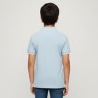 Boys Light Powder Blue Polo Neck Casual T-Shirt, Light Blue, small