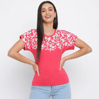 Solid Round Neck T-Shirt, Coral, small image number null